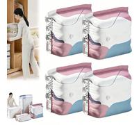 1/2/4/6 pezzi Sacchetti per il vuoto, Sacchetti per il vuoto a forma di cubo grande, Sacchetti di compressione ad alta capacità per coperte, biancheria da letto, senza pompa necessaria, sigillatura a 