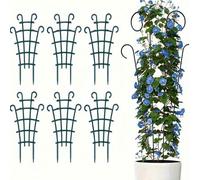 1/2/4/6 pezzi Supporto per vasi da piante, rastrelliera di supporto per piante rampicanti verdi - Supporto per fiori, rastrelliera per piante, traliccio per piante impilabile, supporto per vasi da int