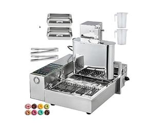 1/2/4/6 Righe Ciambella Elettrica Waffle Maker Completamente Automatico Crepe Panino Friggitrice Macchina Da Cucina Apparecchio di Cottura Commerciale(9.5L 3000W,6)