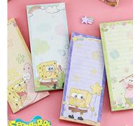 1/2/4/8 pezzi Blocco note verticale creativo a tema Spongebob Squarepants, 50 pagine ciascuno, appunti staccabili multipli per studenti, la migliore decorazione per feste festive per amici, decorazion