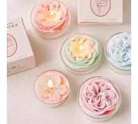 1/2/4/8 pezzi Candele profumate a fiori di pesco e rose David Austin, miscela di aromi fruttati e floreali | decorazione per la casa, regalo per la festa della mamma, bomboniera per matrimonio, regalo