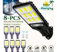 1/2/4/8 pezzi Luci da parete solari per esterni, set di 108 luci solari COB, lampade da parete con sensore di movimento e telecomando, luci a LED IP44 per cortile, installazione portatile, fari commer