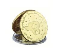 1/2/4/8 pezzi Monete della Fatina dei Denti, Monete d'Oro Classiche della Fatina dei Denti, Ricordo per Bambini con Denti Caduti 8 pezzi,1 pz,2 pezzi,4 pezziLega di ferro