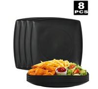 1/2/4/8 Pezzi Set di Piatti in Plastica, Piatti da Pranzo, Piatti per Insalata, Ciotole per Pasta, Stoviglie per la Casa, Leggeri e Facili da Trasportare per Picnic e Campeggio, Riutilizzabili e Resis