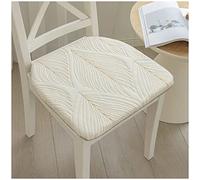 1/2/4 confezioni di cuscini per sedie in puro cotone, cuscino per sedia da pranzo a ferro di cavallo, cuscino antiscivolo, cuscino per sedia ispessito, rimovibile e lavabile con lacci (bianco 40x43 cm