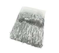 1/2/4 iarde 10/18 cm colorato paillettes nappa frangia pizzo danza spettacolo vestiti Tende tessuto accessori da cucito(4Silver,18cm-2Yards)