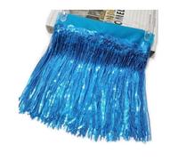 1/2/4 iarde 10/18 cm colorato paillettes nappa frangia pizzo danza spettacolo vestiti Tende tessuto accessori da cucito(19Blue,10cm-4Yards)