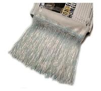 1/2/4 iarde 10/18 cm colorato paillettes nappa frangia pizzo danza spettacolo vestiti Tende tessuto accessori da cucito(20WhiteColored,10cm-2Yards)