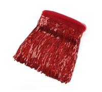 1/2/4 iarde 10/18 cm colorato paillettes nappa frangia pizzo danza spettacolo vestiti Tende tessuto accessori da cucito(5Red,10cm-1Yard)