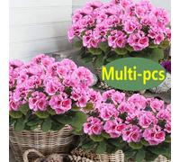 1/2/4 pezzi Arbusti di Gerani Artificiali - Fiori Rosa Realistici con Foglie Verdi, Adatti per la Decorazione Interna ed Esterna, Perfetti per Giardini, Portici, Terrazze, Cassette per Fiori da Davanz