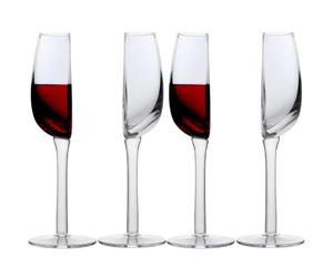 1/2/4 Pezzi Bicchieri Da Vino Cristallini - Bicchieri Da Champagne In Vetro Da 140 Ml | Novità Bicchiere Da Vino A Forma Di Metà | Bicchieri Da Vino Alti Vintage In Vetro A Stelo Lungo, Mezza Tazza