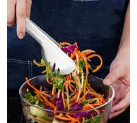 1/2/4 pezzi di pinze a mezzaluna in acciaio inossidabile, molletta per cibo per cucina e catering per verdure, insalate, pasta, bistecche, carni grigliate, dolci, servizio buffet 28,5 (2 pezzi),24 cm