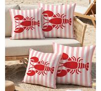 1/2/4 pezzi Federe per cuscini con motivo di aragosta, federe per cuscini, biancheria da letto, federe decorative morbide, design con stampa su un lato, solo federe senza inserti, chiusura con cernier