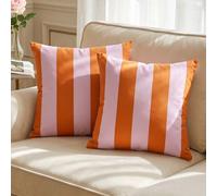 1/2/4 pezzi Federe per cuscini decorativi, morbide, per biancheria da letto, federe a righe colorate, design stampato su un lato, solo federe senza imbottitura, chiusura con cerniera, adatte per divan