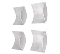 1/2 / 4 pezzi Heavy Duty Alluminio Marine 90 Gradi Arrotondato Pontone Angolo Cap per Pontone Business Accessori Marine Metal Guard Corner