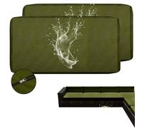 1/2/4 Piezas Copri Cuscino Divano Esterni Impermeabile, Fodere per Seduta Patio con Cerniera Rimovibili Copriseduta per Interni ed Esterni, Patio, Giardino Mobili in Rattan(#26,60x55cm(2er-Pack))
