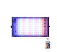 1/2/4 Pz/lotto 100W 50W RGB Lampada A Luce Di Inondazione Illuminazione Esterna Proiettore Riflettore Impermeabile Led Rgb Faretto Con Telecomando Faretti da Esterno(100W,4 Pieces)