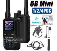 1/2/4PCS Baofeng UV-5R Mini Radio bidirezionale Programmazione Bluetooth Multi Band Frequenza di copia veloce Doppio PTT Tipo-C 999CH Colore nero