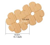 1/2/4pcs Calore Isolamento IN Legno Tovaglietta 1.7cm Spesso Coppa Opaco Table