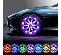 1/2/4pcs HA CONDOTTO LA Luce di Energia Solare Flash Ruota di Auto luce Mozzo lampadina Pneumatico Tappo Valvola del Pneumatico Lampada Centro Ruota Tappi Ruote Pneumatici Auto luce