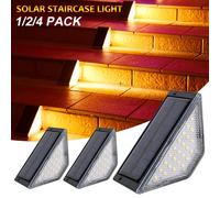 1/2/4pcs LED Luce solare per scale 3000K Impermeabile Esterno Giardino Passaggio Cortile Terrazza Guardrail Step Light Paesaggio Luce