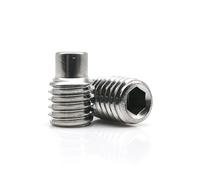 1/2/5/10/50pcs M2.5 M3 M4 M5 M6 M8 M10 M12 M16 304 In Acciaio Inox Esagonale Esagono Incassato Convesso Estremità Grub Bullone Punto Del Cane Vite di Fermo(16mm,10pcs M6)