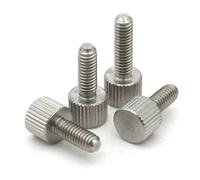 1/2/5/10pcs M2 M2.5 M3 M4 M5 M6 M8 304 Stainless Steel Knurled Head Thumb Screw Bolt Machinery Tool Round Adjustment Hand Screw(25mm,M5 (5pcs))