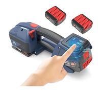 1/2/5/8 in PP/PET, reggiatrice elettrica per cinghie, tenditore e taglierina automatica per reggette a batteria 3 in 1 per la pressa elettrica portatile per pallet scatola, batteria 2*