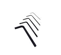 1/2/5 pezzi 0,7 0,9 1,27 1,5 2 2,5 3 45 10 mm in acciaio micro piccola vite a testa esagonale con esagono incassato cacciavite chiave strumento(Black plated,2mm 5pcs)