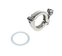 1/2/5 pezzi 1,5" 2" 3" Morsetti a tre ferrule in acciaio inossidabile sanitario SS 304 adatti for flangia di tubi con guarnizione in silicone(5 PCS,K-119mm 4inch)