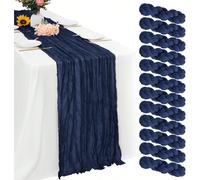 1/2/5 pezzi Bandiere da tavolo plissettate blu navy, tovaglie pieghevoli, decorazioni per feste di compleanno, decorazioni per matrimoni, decorazioni per la casa per le vacanze, decorazioni per tavoli