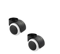 1/2/5 Pezzi Bianco/nero Senza Stelo/asta Universale Sedia Da Ufficio Girevole Silenziosa Scrivania For Computer Tavolo Rotelle Grande Rivestimento Nero(Rodless-White-2 Pcs)