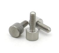 1/2/5 pezzi M2 .5 M3 M4 M5 M6 M8 304 in acciaio inossidabile con testa zigrinata, vite di regolazione rotonda for utensili for macchinari(5mm,M3 (5pcs))
