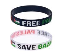 1/2/5Pcs Palestina Braccialetto, Silicone Save Gaza Free Palestina Braccialetto, I Stand con Bandiera Palestina Braccialetto, Elastico Moda Polsino Design Elegante Supporto Bandiera Palestina