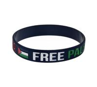 1/2/5Pcs Palestina Braccialetto, Silicone Save Gaza Free Palestina Braccialetto, I Stand con Bandiera Palestina Braccialetto, Elastico Moda Polsino Design Elegante Supporto Bandiera Palestina