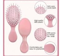 1/2/6/10/20 pezzi Mini Spazzola da Viaggio Bagnata/Asciutta - Spazzola per Massaggio del Cuoio Capelluto con Cuscinetto d'Aria, Setole in Plastica Morbida, Design Portatile da Tasca per Donne, Manico 