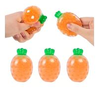 1/2/6/12/24 pezzi Palla antistress a forma di carota, giocattolo da spremere elastico a forma di frutta, adatto per adulti, può essere utilizzato come riempitivo per vasi, decorazione per la casa, rie