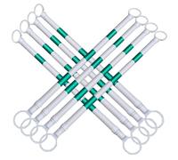 1 2 6 8 10 12 16 Confezione da 20 barre coniche stradali retrattili, pali di sicurezza riflettenti di grado tecnico da 5-10 piedi con pellicola riflettente(Green and White,8pcs)