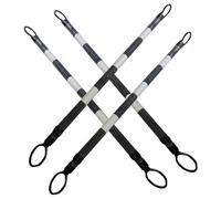 1 2 6 8 10 12 16 Confezione da 20 barre coniche stradali retrattili, pali di sicurezza riflettenti di grado tecnico da 5-10 piedi con pellicola riflettente(White and Black,4pcs)