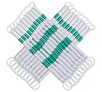 1 2 6 8 10 12 16 Confezione da 20 barre coniche stradali retrattili, pali di sicurezza riflettenti di grado tecnico da 5-10 piedi con pellicola riflettente(Green and White,20pcs)