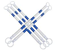 1 2 6 8 10 12 16 Confezione da 20 barre coniche stradali retrattili, pali di sicurezza riflettenti di grado tecnico da 5-10 piedi con pellicola riflettente(Blue and White,5pcs)
