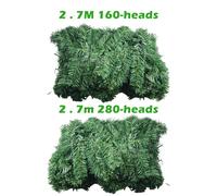 1 2,7 m ghirlanda di Natale verde PVC PVC ghirlanda pino di Natale decorazione