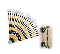 1 2 8 10 12 16 Confezione da 20 barre a cono di traffico retrattili, barre a cono di sicurezza espandibili da 4 a 6,6 piedi Barricata con pellicola riflettente(Yellow and Black,20pcs)
