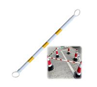 1 2 8 10 Barra conica stradale telescopica retrattile da 20 pezzi, barriera di sicurezza leggera espandibile da 4,1'- 6,6' con nastro riflettente grado tecnico(Yellow and White,1pc)