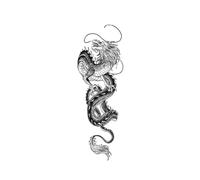 1/2 adesivi per tatuaggi temporanei a base di erbe a forma di braccio di drago per uomini e donne, semipermanenti, antiriflesso, impermeabili, della durata di 2 settimane, tatuaggi finti(1pcs)