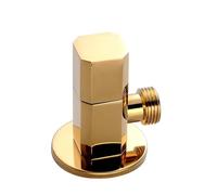 1/2 Angolo Dorato Rame Placcato Oro Arresto Bagno for Valvole di Raccordo del Flusso dell'Acqua del WC