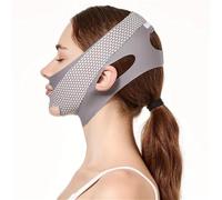 1/2 bendaggi dimagranti per il viso, linea a V, per lifting facciale, antirughe, massaggio facciale, riduttore per doppio mento, strumenti per la cura della pelle (grigio, 1 pezzo)