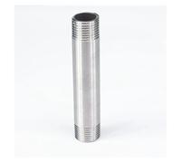1/2" BSP Equal Male Thread Length 100mm Barrel Nipple 304 Stainless Pipe Fitting Connector Coupler water oil air