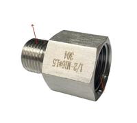 1/2" BSPP Female To M12x1.25 Male 304 Stainless Steel Pipe Fitting High Pressure Connector Coupler