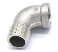 1/2 "BSPP Femmina a BSPT Maschio Filettatura 304 In Acciaio Inox 90 Gradi Raccordo A Gomito Raccordo Tubo Acqua Olio Aria 230 PSI